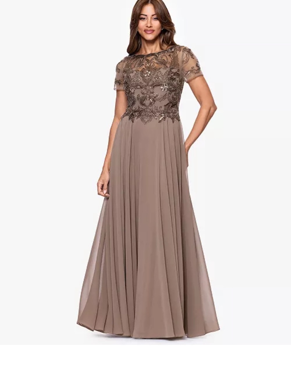 Elegant NAVY Embroidered Evening Gown -  new with tags